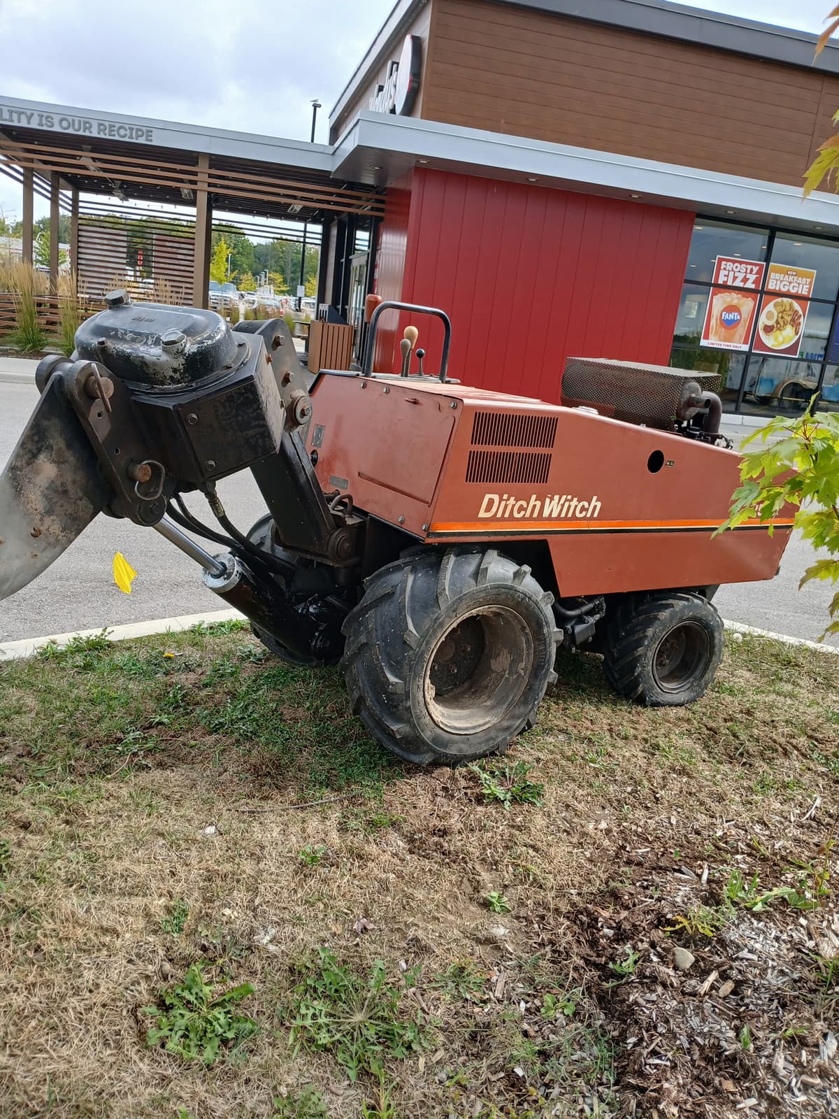 Ditch Witch trencher on a residential installation job